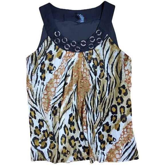 🏆135 New Directions Animal Print Tank Top - Picture 1 of 9